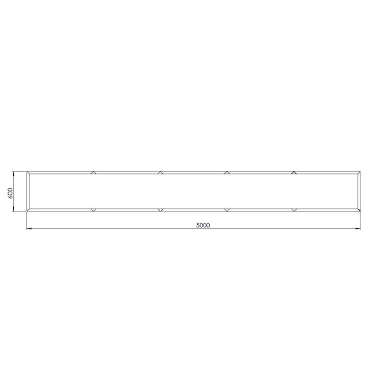 Kortena tērauda puķu kaste Texas xxl 500 x 60 cm
