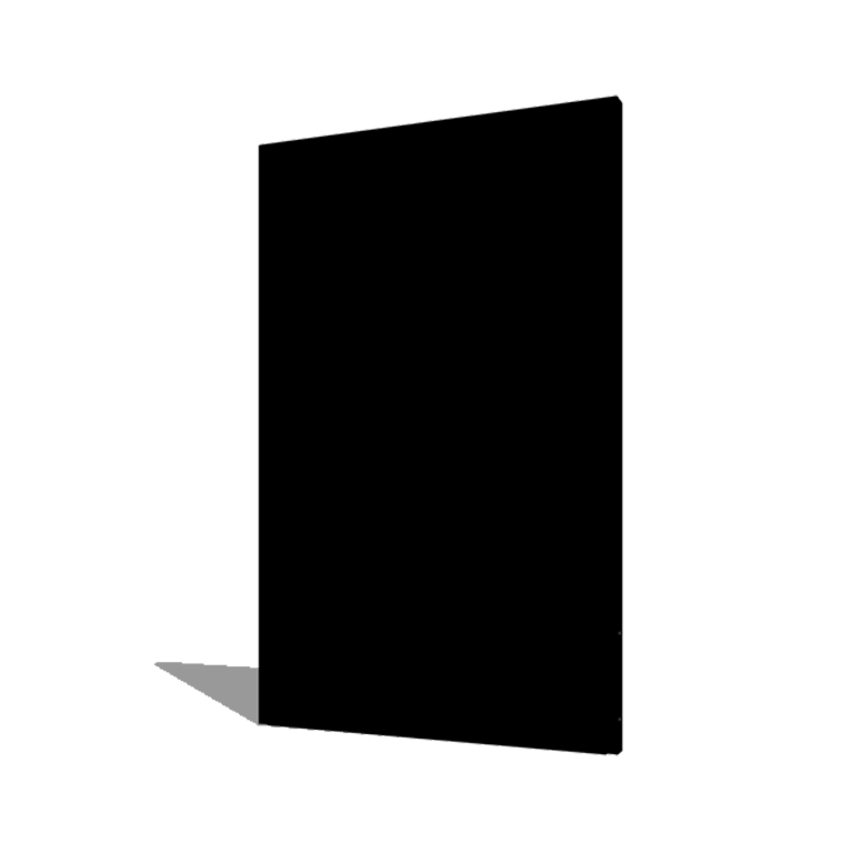 Pulverpārklāta tērauda panelis pamatne 120 x 6 x 190 cm
