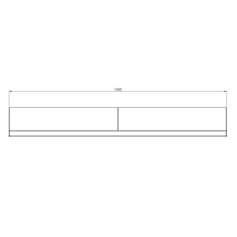 Kortena tērauda atbalsta siena taisns 150 cm (augstums 30 cm)
