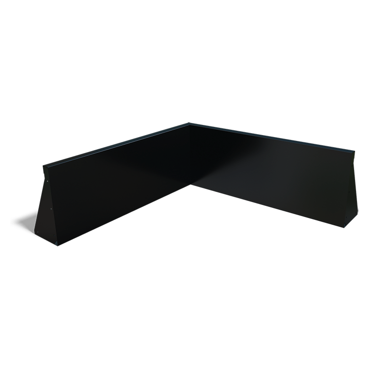 Pulverpārklāta tērauda atbalsta siena iekšējais stūris 100 x 100 cm (augstums 40 cm)