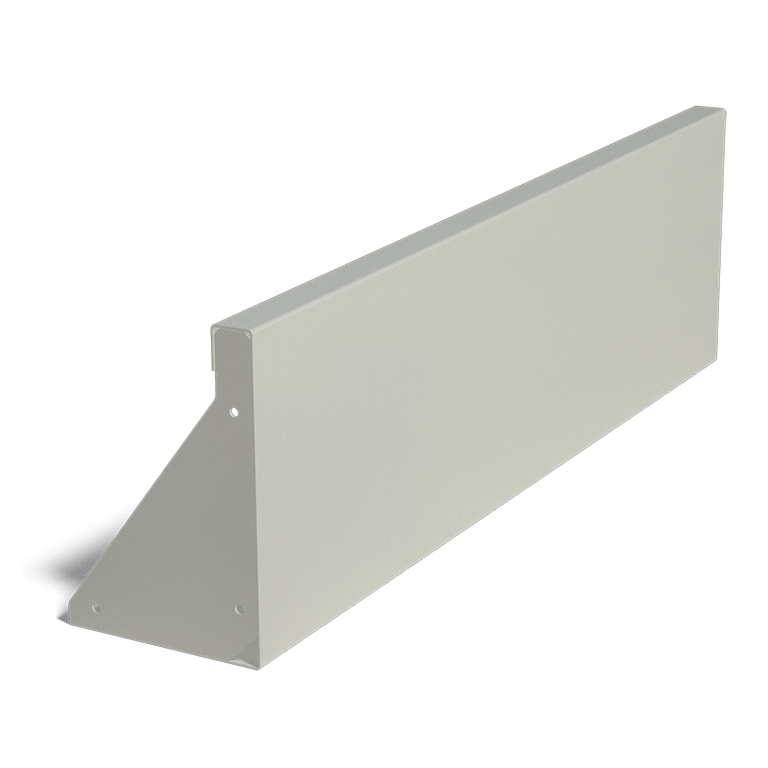 Pulverpārklāta tērauda atbalsta siena taisns 100 cm (augstums 30 cm)