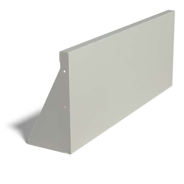Pulverpārklāta tērauda atbalsta siena taisns 100 cm (augstums 40 cm)