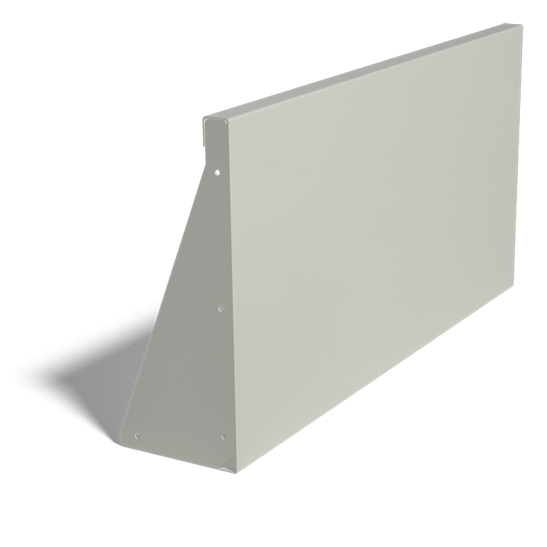 Pulverpārklāta tērauda atbalsta siena taisns 100 cm (augstums 50 cm)