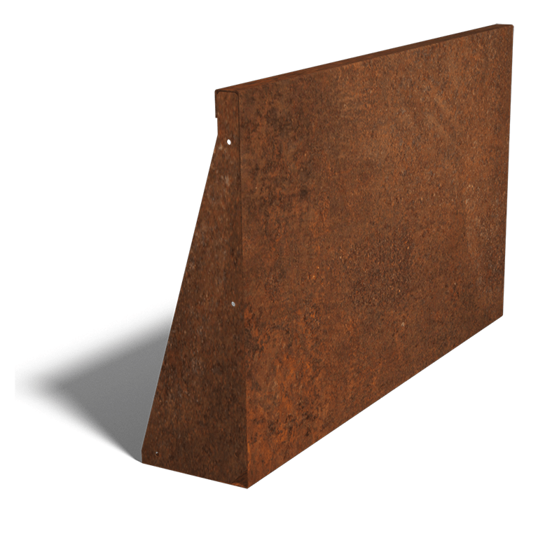 Kortena tērauda atbalsta siena taisns 100 cm (augstums 60 cm)