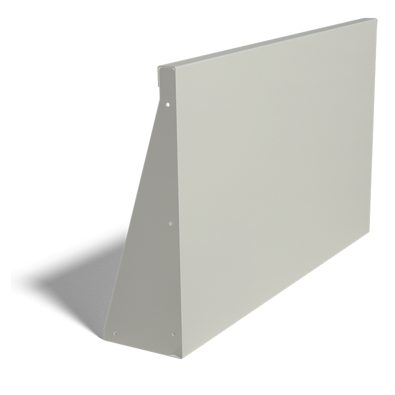 Pulverpārklāta tērauda atbalsta siena taisns 100 cm (augstums 60 cm)