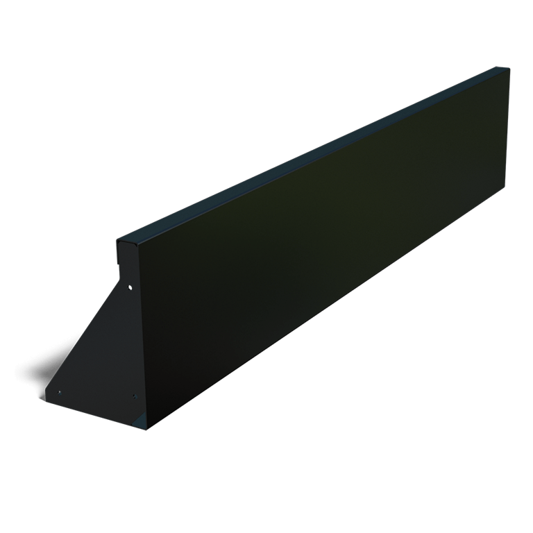 Pulverpārklāta tērauda atbalsta siena taisns 150 cm (augstums 30 cm)
