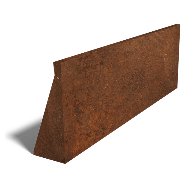 Kortena tērauda atbalsta siena taisns 150 cm (augstums 50 cm)