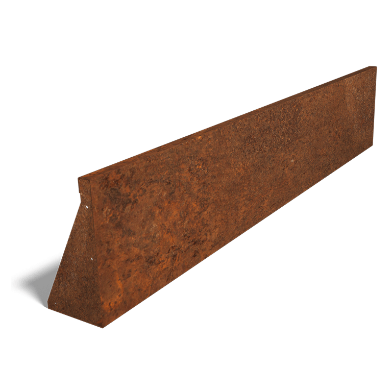 Kortena tērauda atbalsta siena taisns 200 cm (augstums 40 cm)
