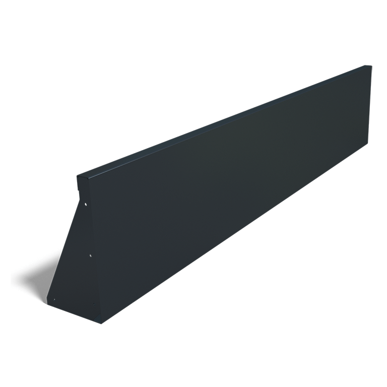 Pulverpārklāta tērauda atbalsta siena taisns 200 cm (augstums 40 cm)