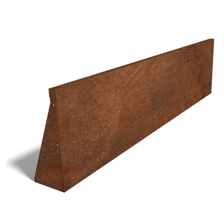 Kortena tērauda atbalsta siena taisns 200 cm (augstums 50 cm)