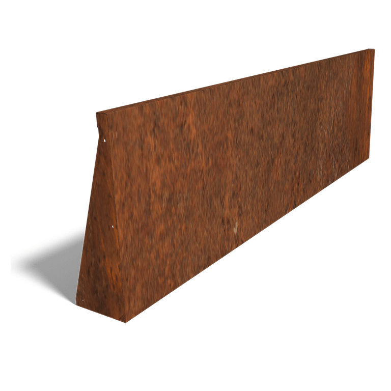 Kortena tērauda atbalsta siena taisns 200 cm (augstums 60 cm)