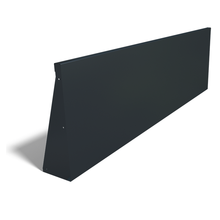 Pulverpārklāta tērauda atbalsta siena taisns 200 cm (augstums 60 cm)