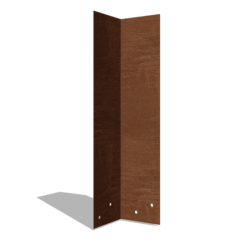 Savienojuma plāksne kortēna tērauds 90º augstums XL 45 cm