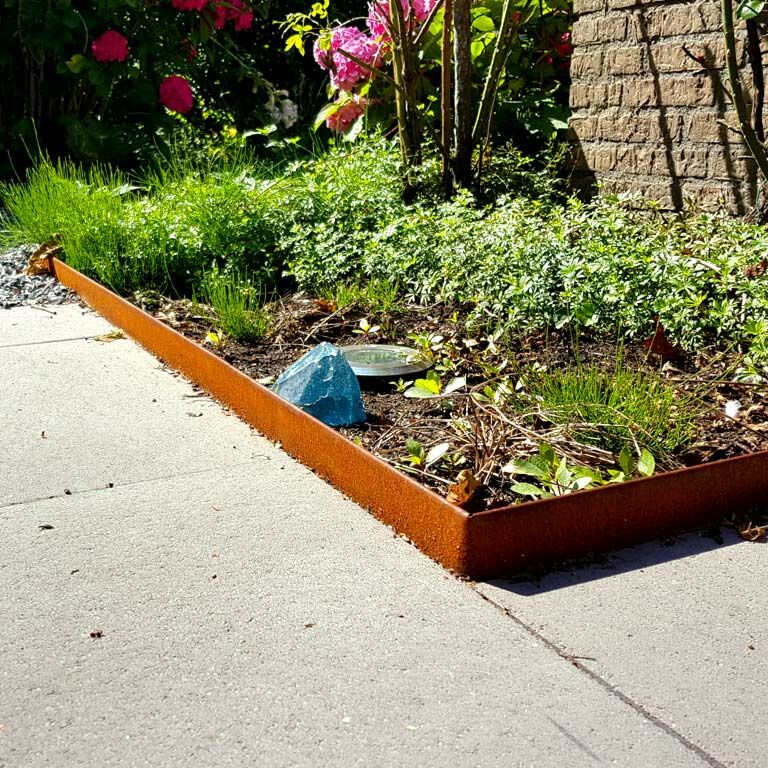 Kortena tērauda malu apmales plakans 23 cm (garums 150 cm)