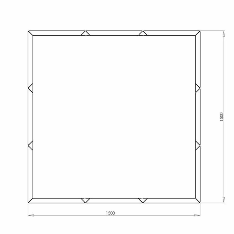 Kortena tērauda puķu kaste Miami xxl 150 x 150 cm