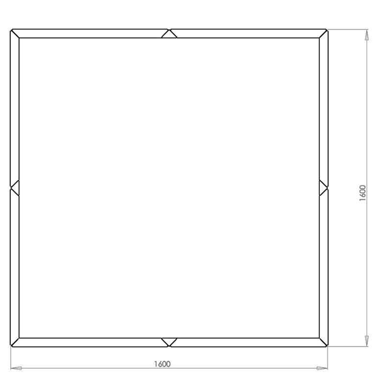 Kortena tērauda puķu kaste Miami xxl 160 x 160 cm