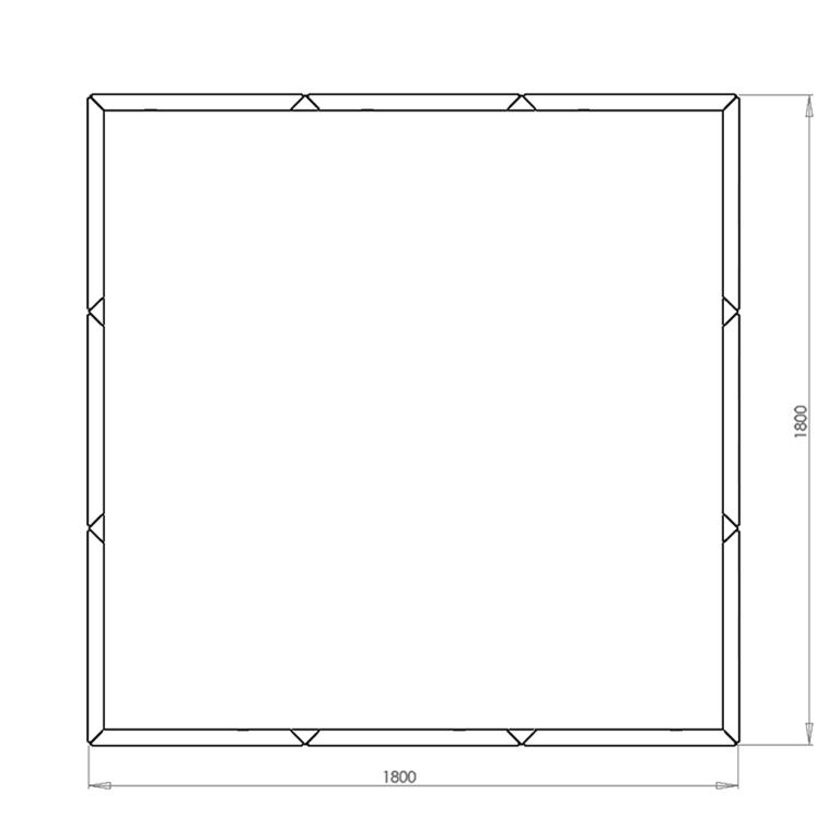 Pulverpārklāta tērauda puķu kaste Miami xxl 180 x 180 cm