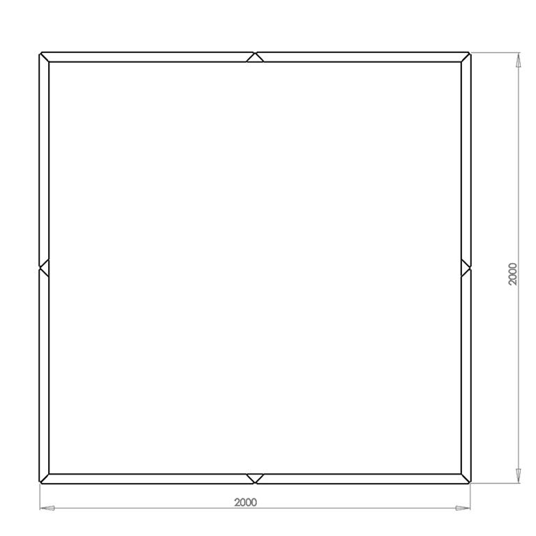 Pulverpārklāta tērauda puķu kaste Miami xxl 200 x 200 cm