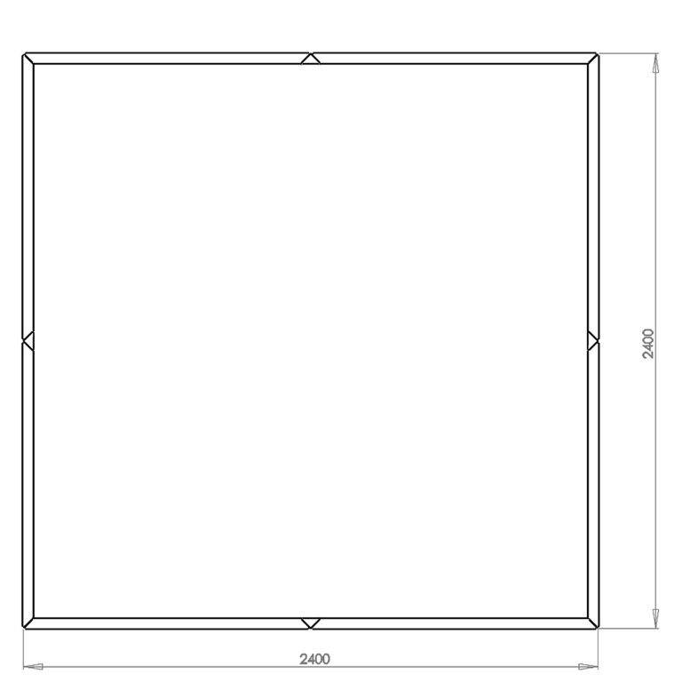 Kortena tērauda puķu kaste Miami xxl 240 x 240 cm