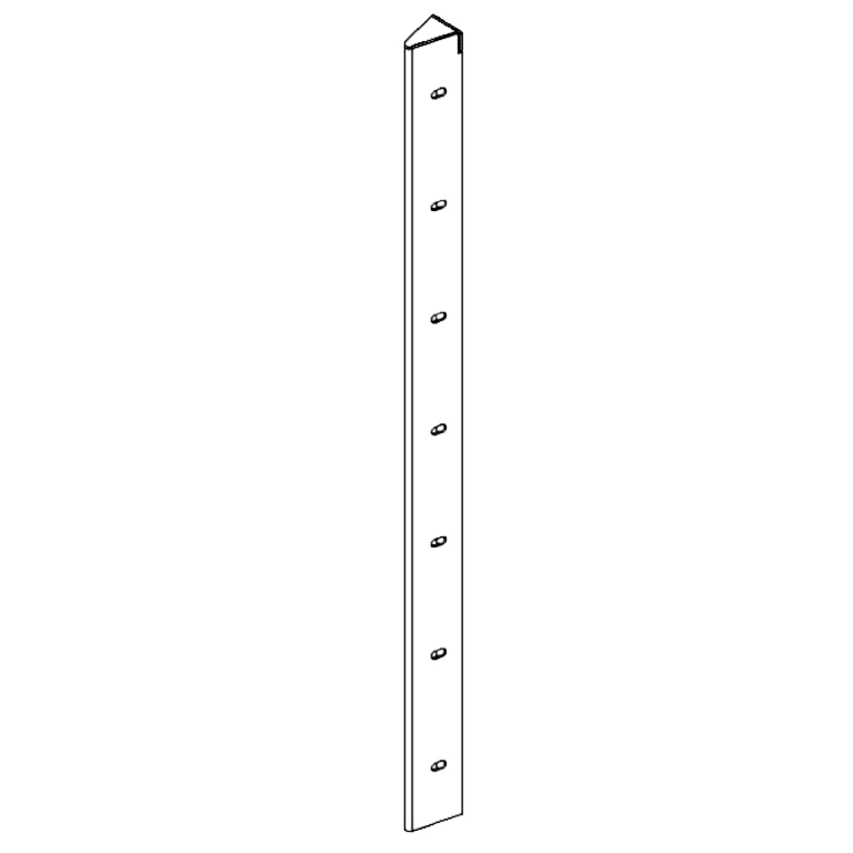 Stūra elements kortēna tērauds 30° 70 cm