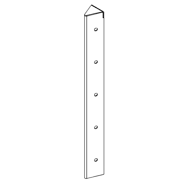 stūra elements Tērauds ar pulverkrāsas pārklājumu 45° 50 cm