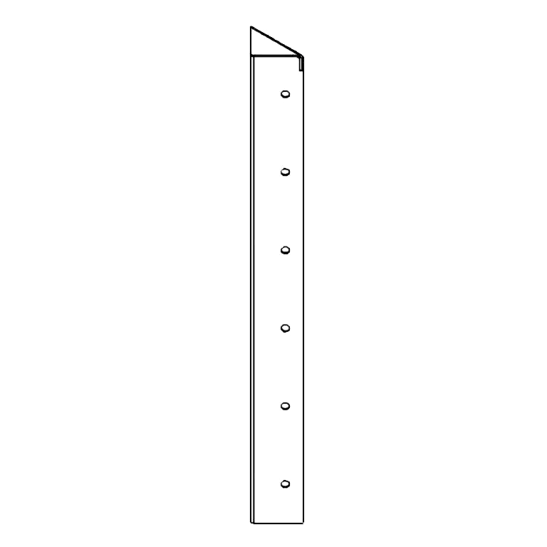 Stūra elements kortēna tērauds 90° 60 cm