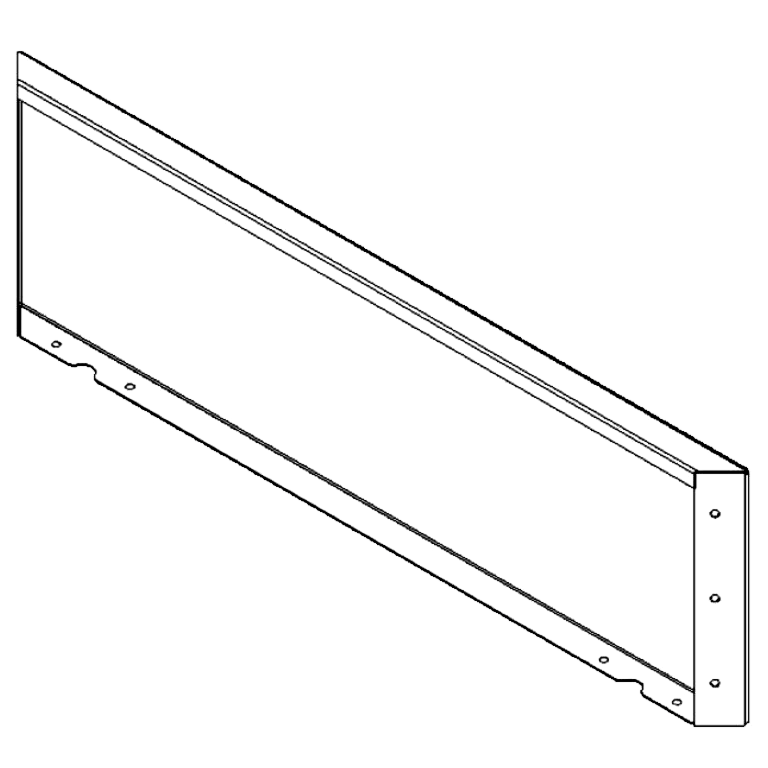 Pulverpārklāta tērauda panelis 30 x 100 cm