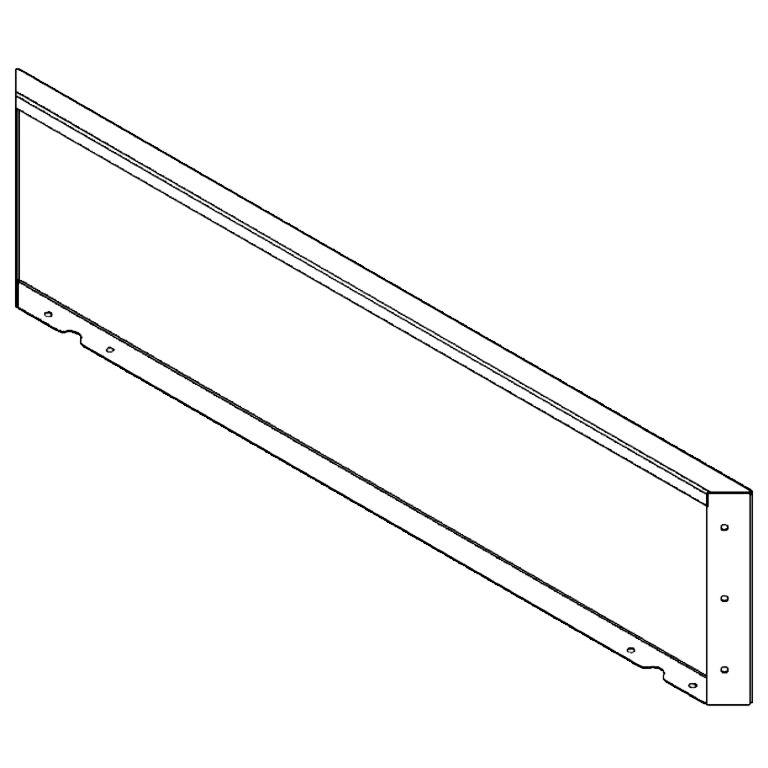 Pulverpārklāta tērauda panelis 30 x 120 cm