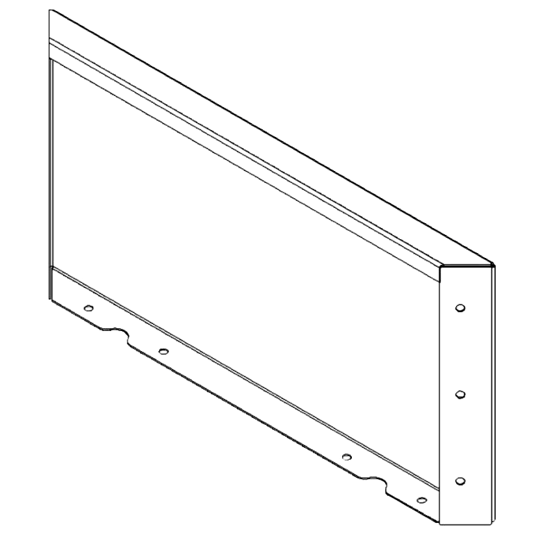 Pulverpārklāta tērauda panelis 30 x 60 cm