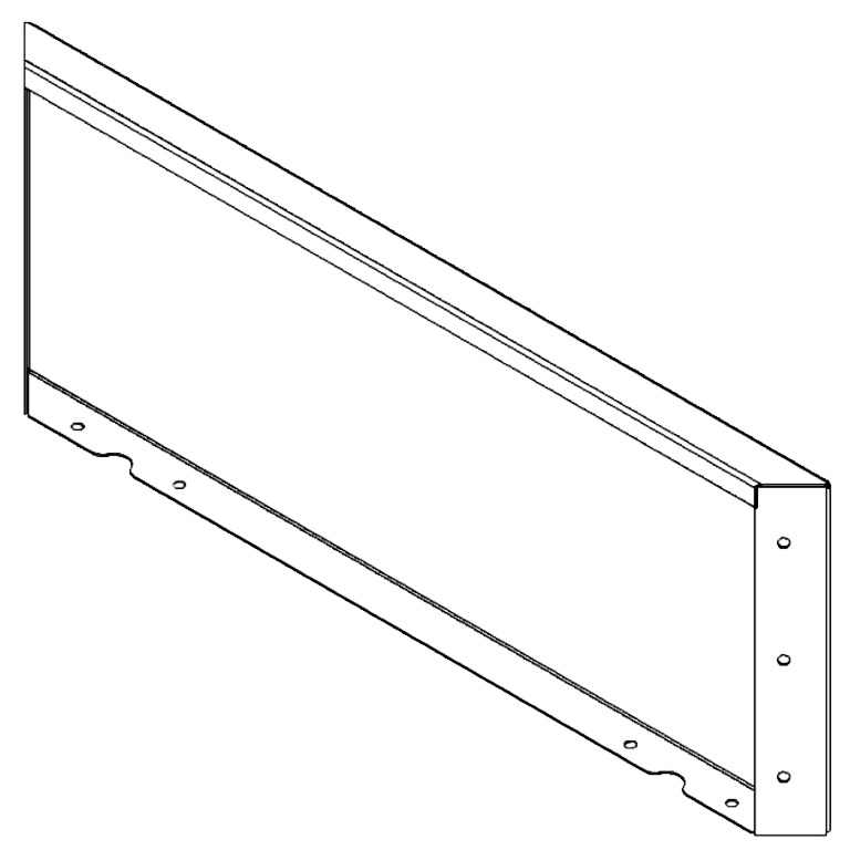 Pulverpārklāta tērauda panelis 30 x 80 cm