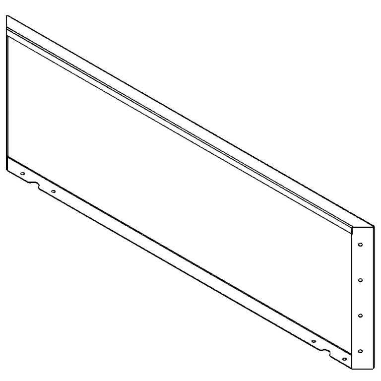 Pulverpārklāta tērauda panelis 40 x 120 cm