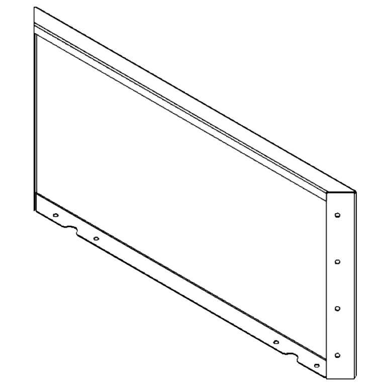 Pulverpārklāta tērauda panelis 40 x 80 cm