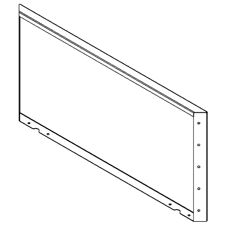Pulverpārklāta tērauda panelis 50 x 100 cm