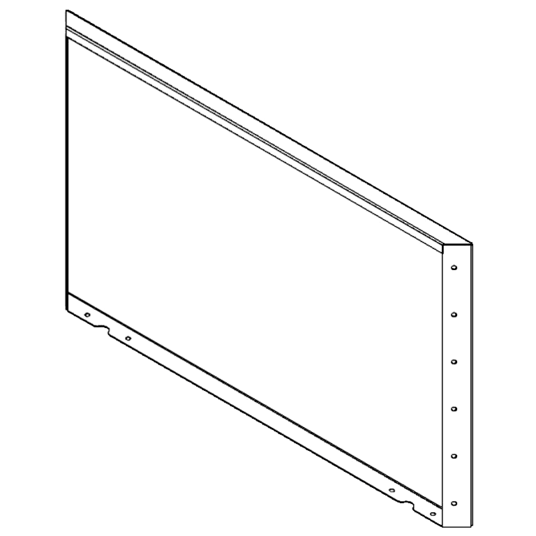 Pulverpārklāta tērauda panelis 60 x 100 cm