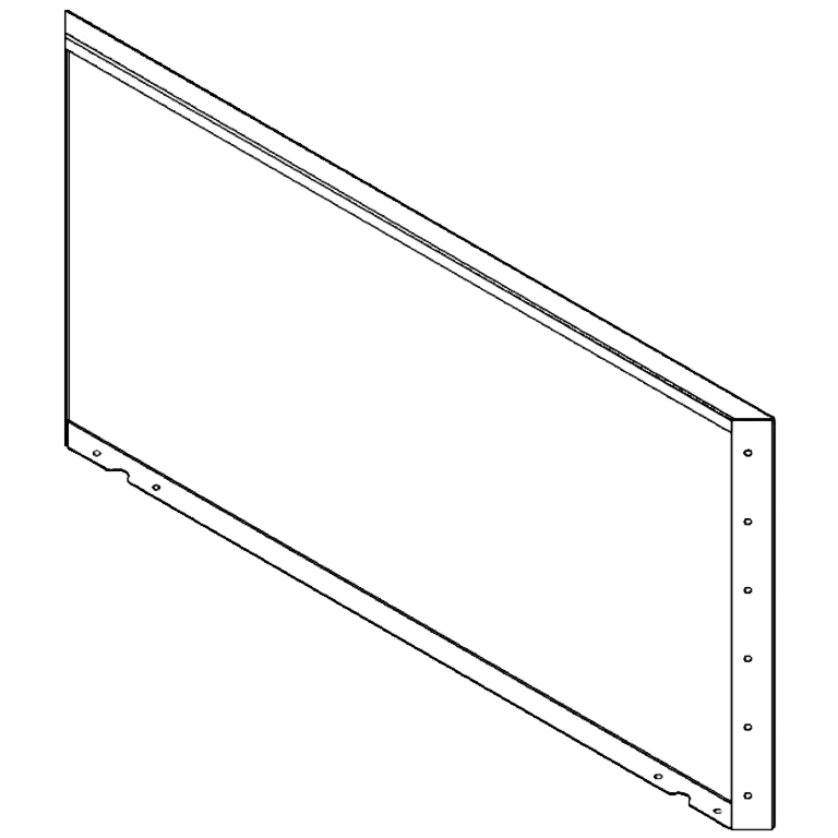 Pulverpārklāta tērauda panelis 60 x 120 cm