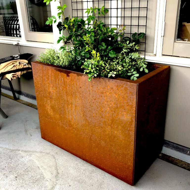 Kortena tērauda puķu kaste Texas 40 x 80 cm