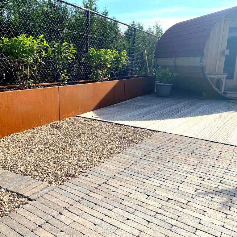 Kortena tērauda puķu kaste Texas xxl 360 x 50 cm