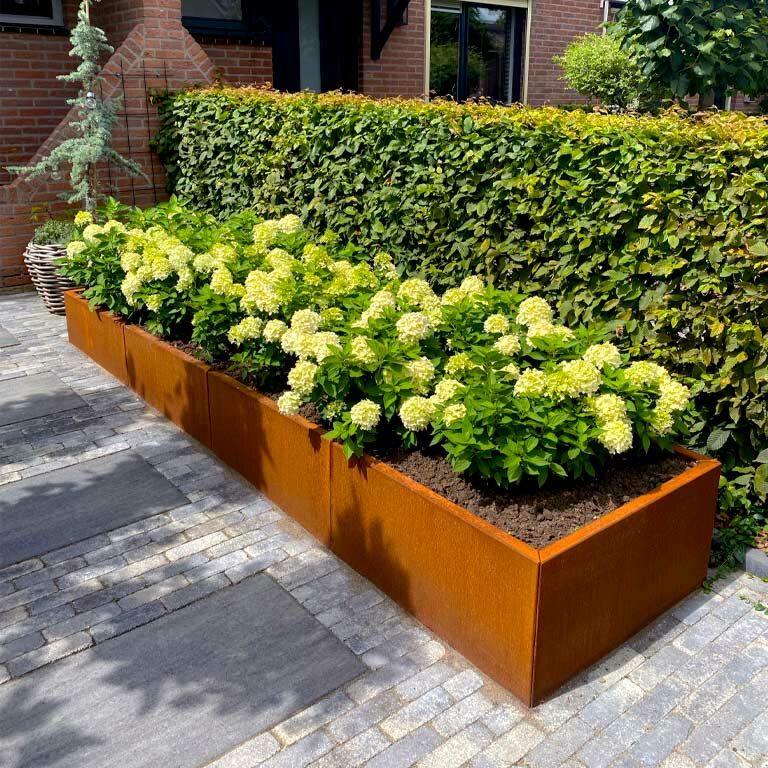 Kortena tērauda puķu kaste Texas xxl 400 x 30 cm