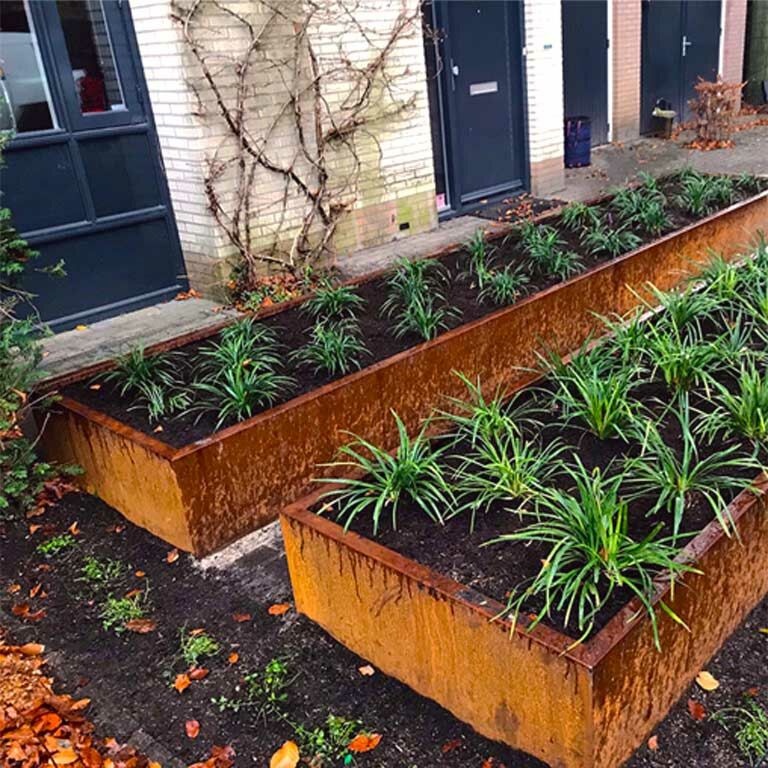 Kortena tērauda puķu kaste Texas xxl 500 x 100 cm