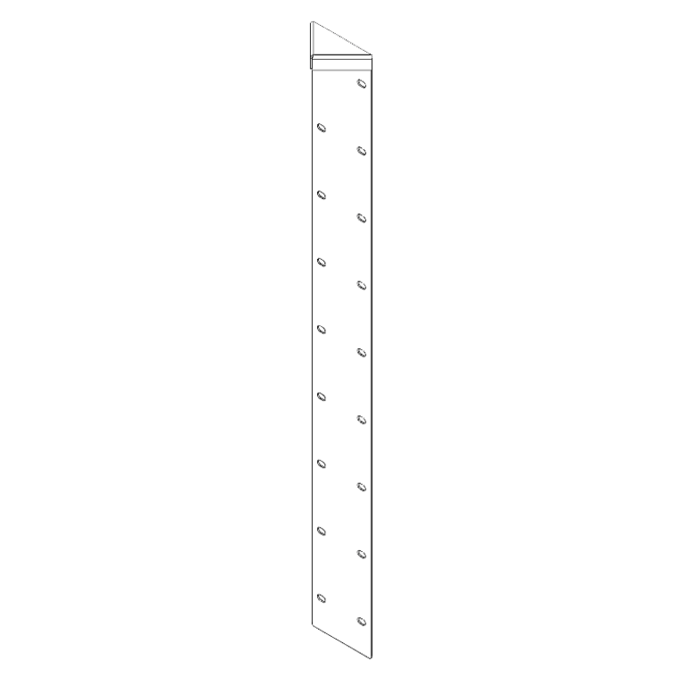 Stūra elements kortēna tērauds 180° 100 cm
