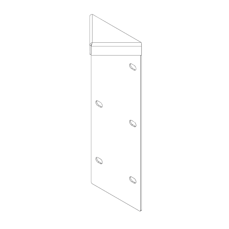 Stūra elements tērauds ar pulverkrāsas pārklājumu 180° 30 cm