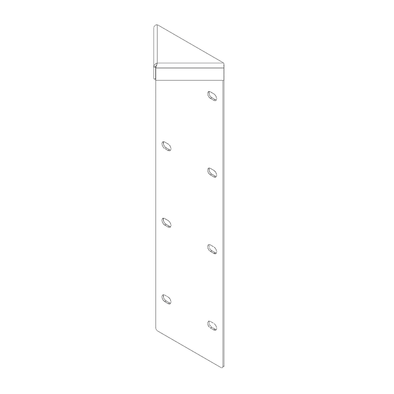 Stūra elements kortēna tērauds 180° 40 cm