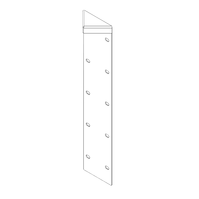Stūra elements tērauds ar pulverkrāsas pārklājumu 180° 50 cm