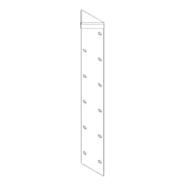 stūra elements Tērauds ar pulverkrāsas pārklājumu 180° 60 cm