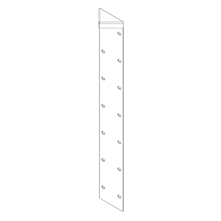 Stūra elements tērauds ar pulverkrāsas pārklājumu 180° 70 cm