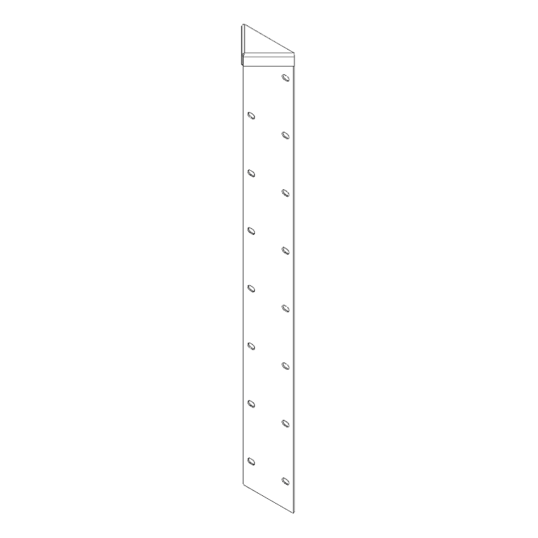 Stūra elements tērauds ar pulverkrāsas pārklājumu 180° 80 cm