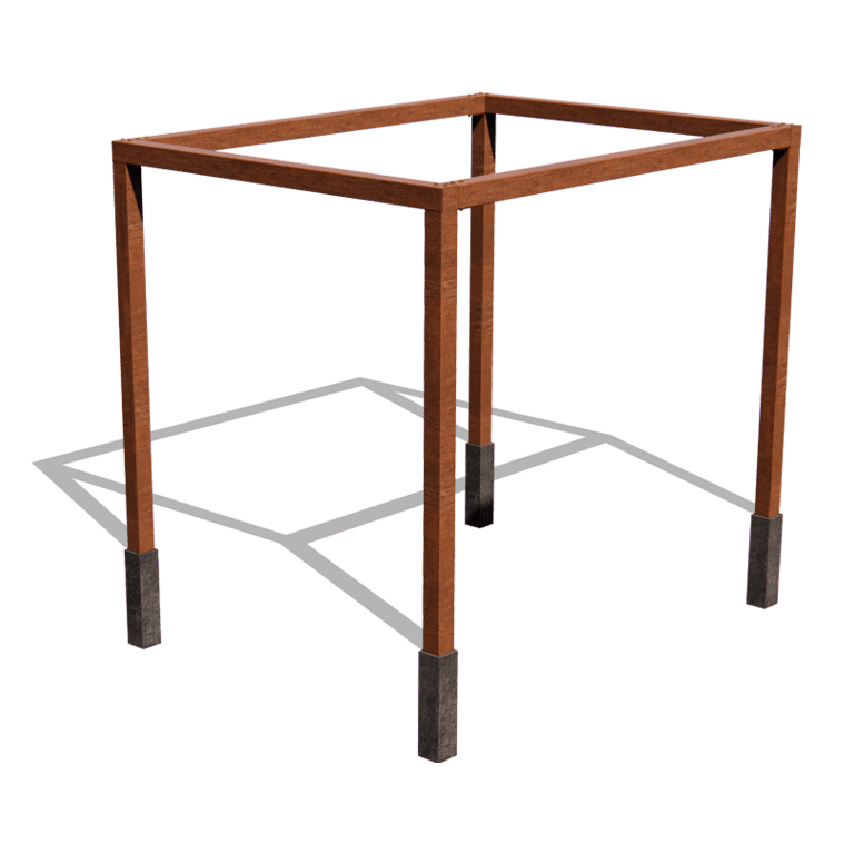 Kortena tērauda pergola izkārtojums laukums 324 x 250 cm