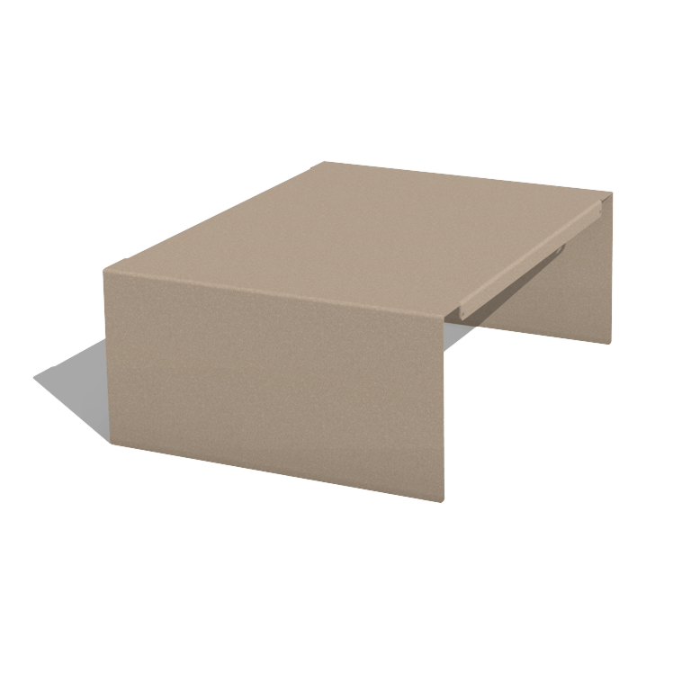 Pulverpārklāta tērauda puķu kastes platforma 40 x 51 x 20 cm