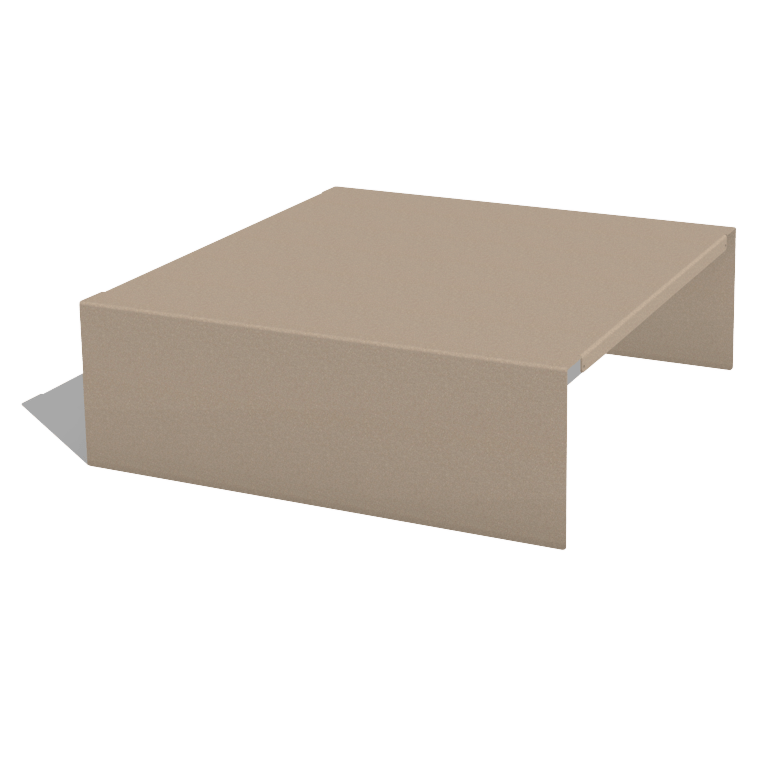 Pulverpārklāta tērauda puķu kastes platforma 60 x 61 x 20 cm