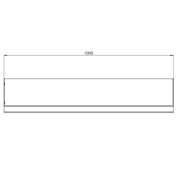 Pulverpārklāta tērauda atbalsta siena taisns 100 cm (augstums 50 cm)